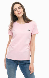 Хлопковая футболка розового цвета Scotch&Soda