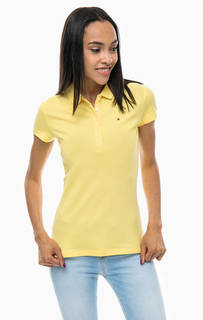 Желтая хлопковая футболка поло Tommy Hilfiger