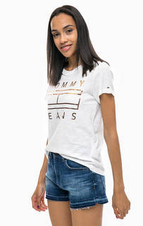 Белая футболка из хлопка Tommy Jeans
