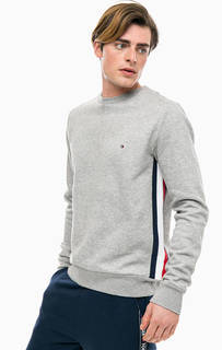 Серый свитшот с вязаной вставкой Tommy Hilfiger
