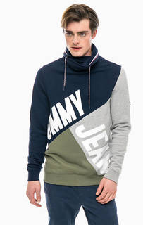Хлопковый свитшот с высоким воротом Tommy Jeans