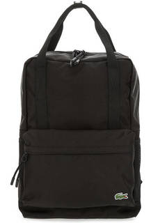 Черный текстильный рюкзак с широкими лямками Lacoste