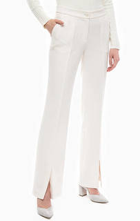 Расклешенные брюки молочного цвета Gaudi