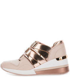 Розовые кроссовки на танкетке Michael Michael Kors