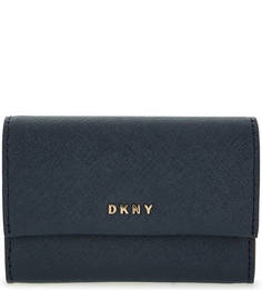 Кожаная визитница с откидным клапаном Dkny