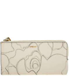 Кожаный кошелек с нашивками Dkny