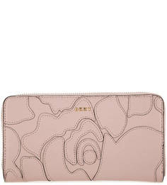 Кожаный кошелек с нашивками Dkny