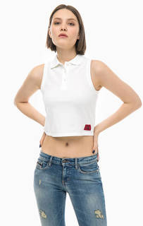 Укороченный хлопковый топ Calvin Klein Jeans