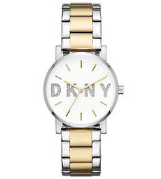 Кварцевые часы с циферблатом круглой формы Dkny
