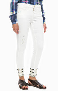 Укороченные джинсы с вышивкой Desigual