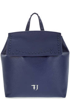 Синий рюкзак с откидным клапаном Trussardi Jeans
