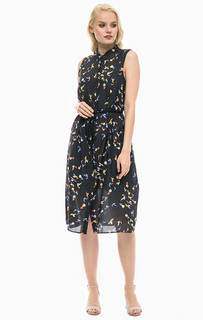 Синее платье-рубашка без рукавов Pennyblack