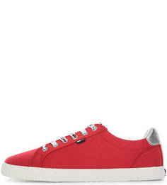 Красные текстильные кеды на шнуровке Tommy Jeans
