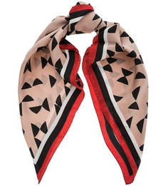 Бежевый шелковый платок Coccinelle