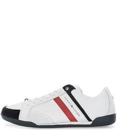 Белые кожаные кроссовки с замшевыми вставками Tommy Hilfiger