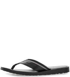 Черные кожаные сланцы Tommy Hilfiger