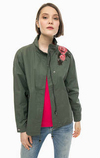 Хлопковая куртка с нашивками Only
