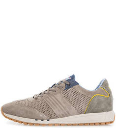 Замшевые кроссовки с вставками из денима Wrangler