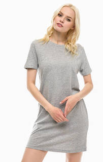 Короткое серое платье футболка Only