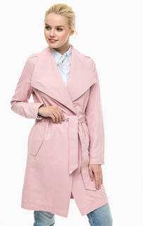 Тренчкот розового цвета с поясом на талии Vero Moda