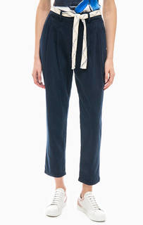 Хлопковые брюки с поясом Tom Tailor Denim
