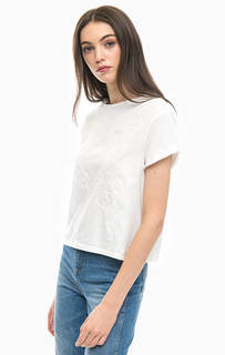 Хлопковая футболка с вышивкой Tom Tailor Denim