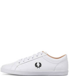 Белые кожаные кеды Fred Perry