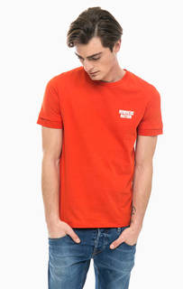Красная хлопковая футболка Jack & Jones