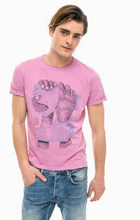 Розовая футболка с круглым вырезом Pepe Jeans