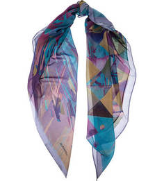 Разноцветный шелковый платок Eleganzza