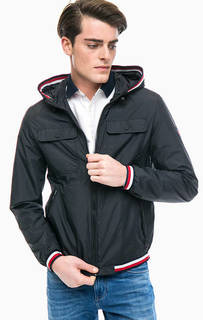Черная ветровка с капюшоном Tommy Hilfiger