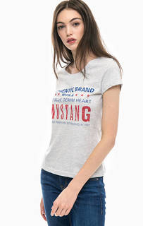 Приталенная футболка с принтом Mustang