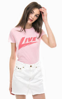 Розовая футболка с короткими рукавами Pepe Jeans