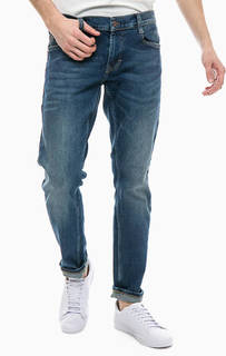 Синие зауженные джинсы с низкой посадкой Mustang