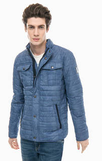 Легкая стеганая куртка синего цвета Tom Tailor