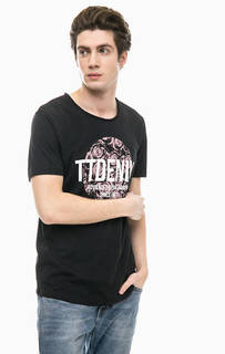 Хлопковая футболка с принтом Tom Tailor Denim