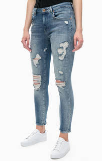 Рваные джинсы с вышивкой Only