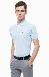 Футболка поло голубого цвета с короткими рукавами Lacoste