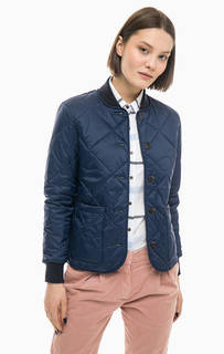 Синяя куртка с накладными карманами Barbour