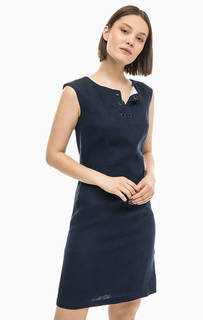 Льняное платье приталенного силуэта Barbour