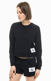 Черный свитшот из хлопка Calvin Klein Jeans