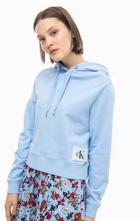 Синяя толстовка с капюшоном Calvin Klein Jeans
