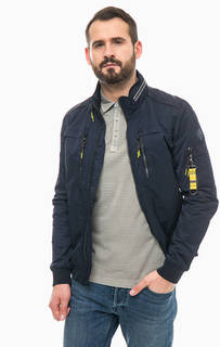 Синяя легкая куртка со скрытым капюшоном на молнии Lerros