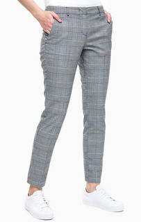 Зауженные серые брюки в клетку Tom Tailor