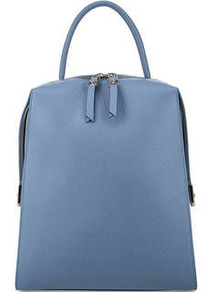 Синий рюкзак из зерненой кожи Gironacci