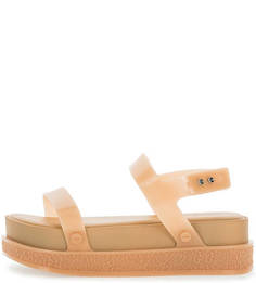 Бежевые сандалии на платформе Melissa