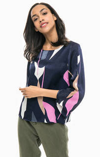 Синяя блуза с расклешенными рукавами Vero Moda