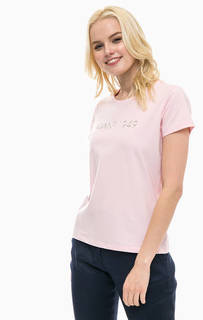 Розовая футболка из хлопка Gant