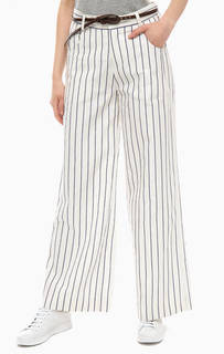 Широкие белые брюки в полоску Scotch&Soda