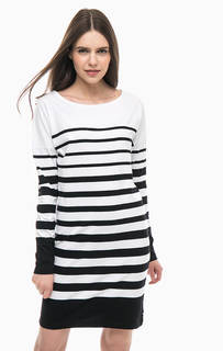 Короткое белое платье в полоску Scotch&Soda